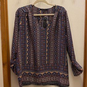 Sweet Rain Patterned Long Sleeved Shirt